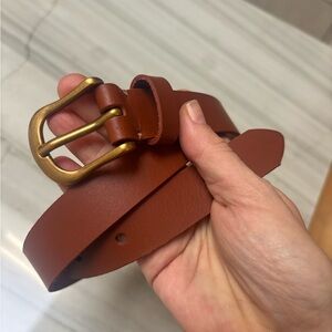 Frye 25mm flat strap leather belt
